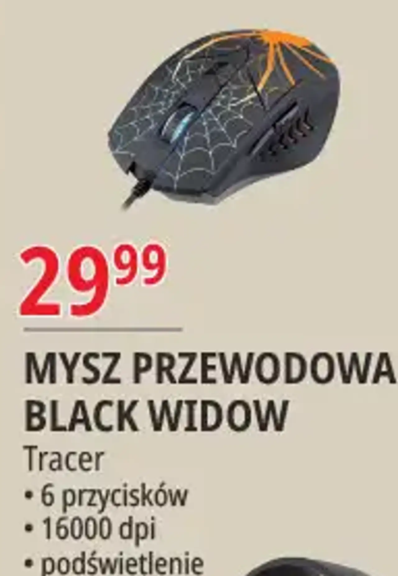 Mysz przewodowa Black Widow Tracer