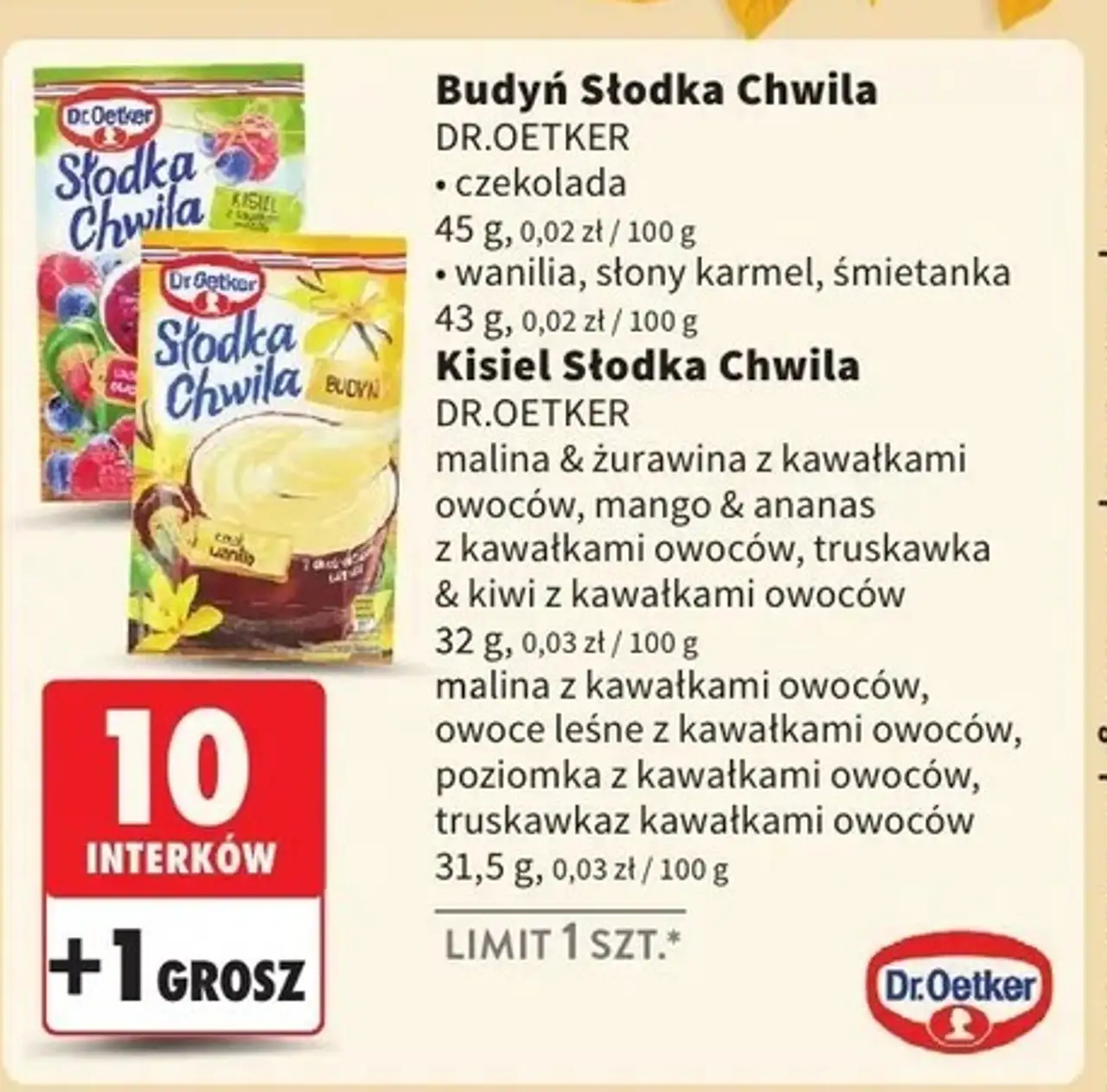 Kisiel mango-ananas Dr. Oetker Słodka Chwila Owocowy Duet