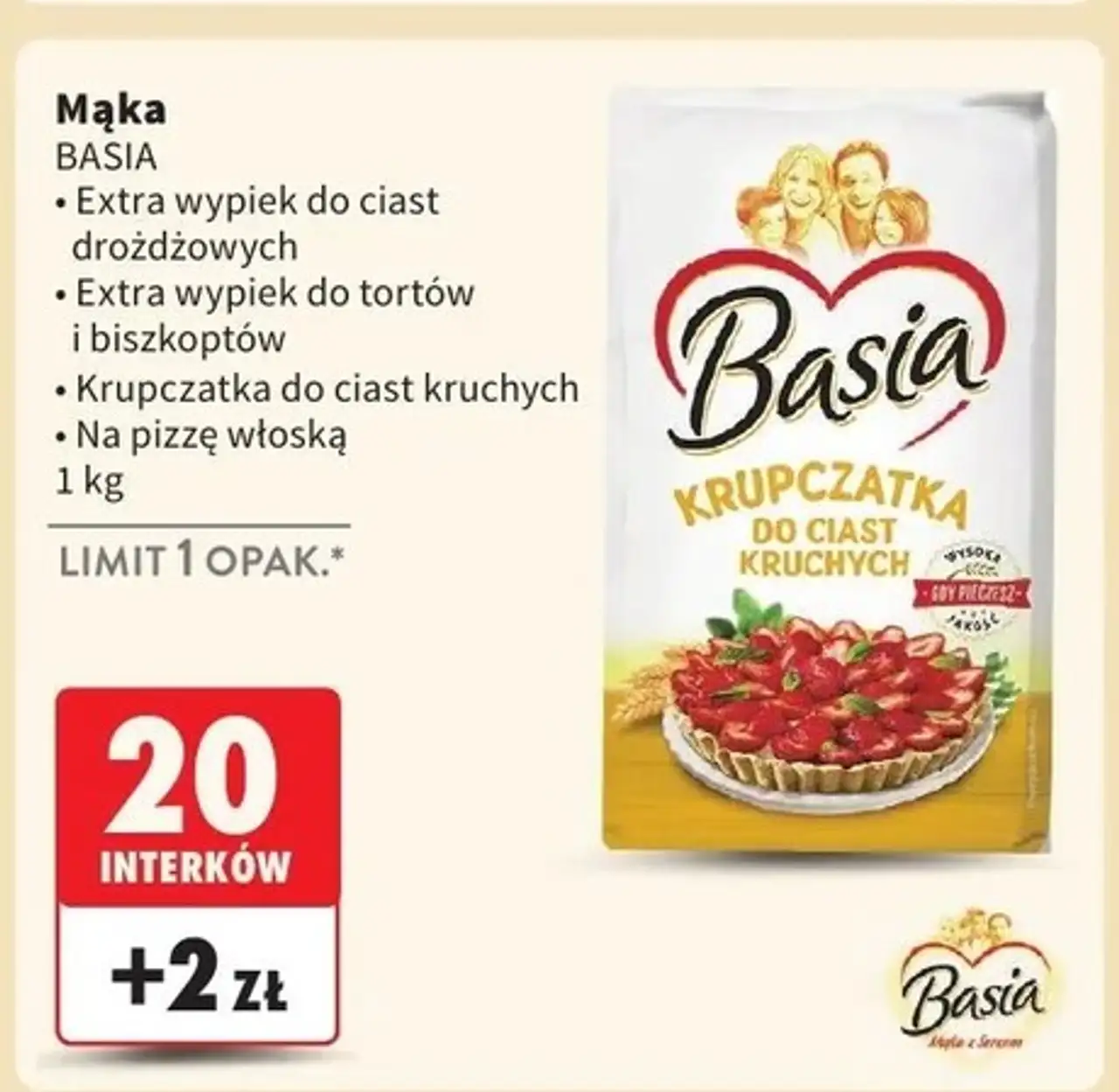 Mąka extra wypiek do ciast drożdżowych Basia