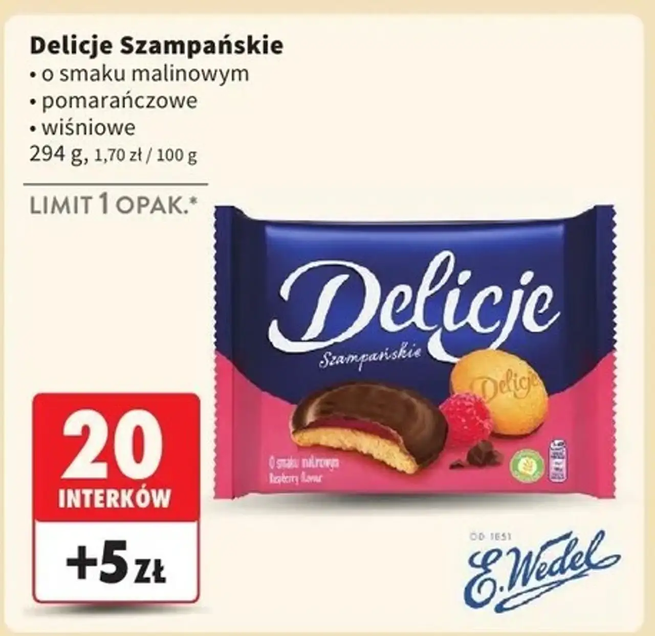 Ciastka z galaretką wiśniową Delicje Szampańskie