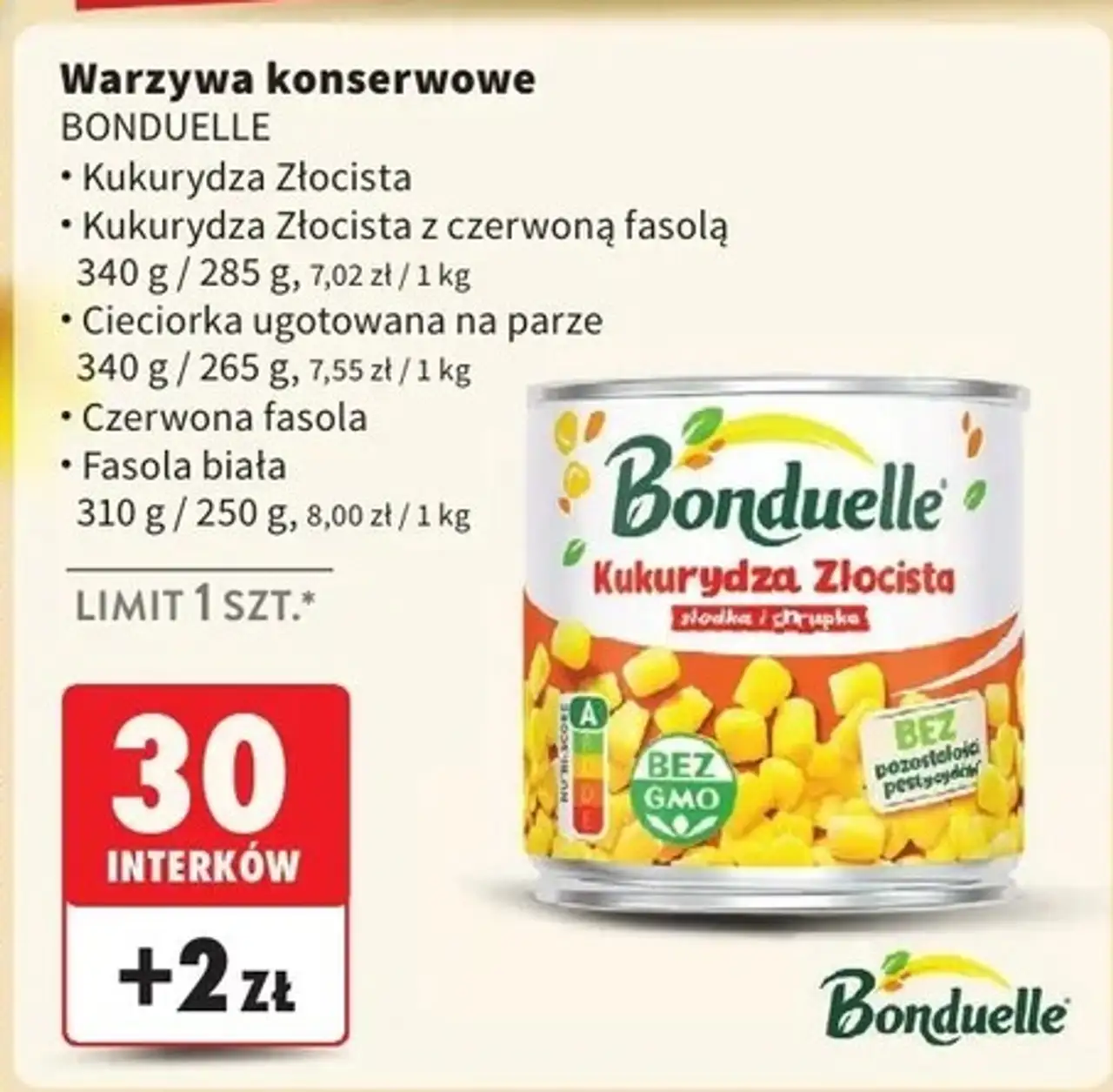 Fasola czerwona gotowana na parze Bonduelle