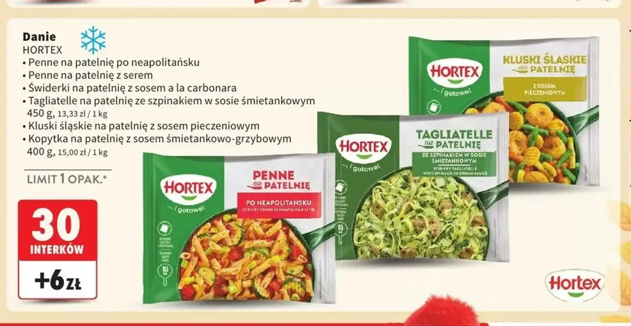 Makaron świderki w sosie alla carbonara Hortex