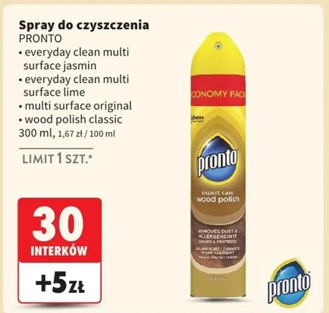 Spray przeciw kurzowi original Pronto Multi Surface