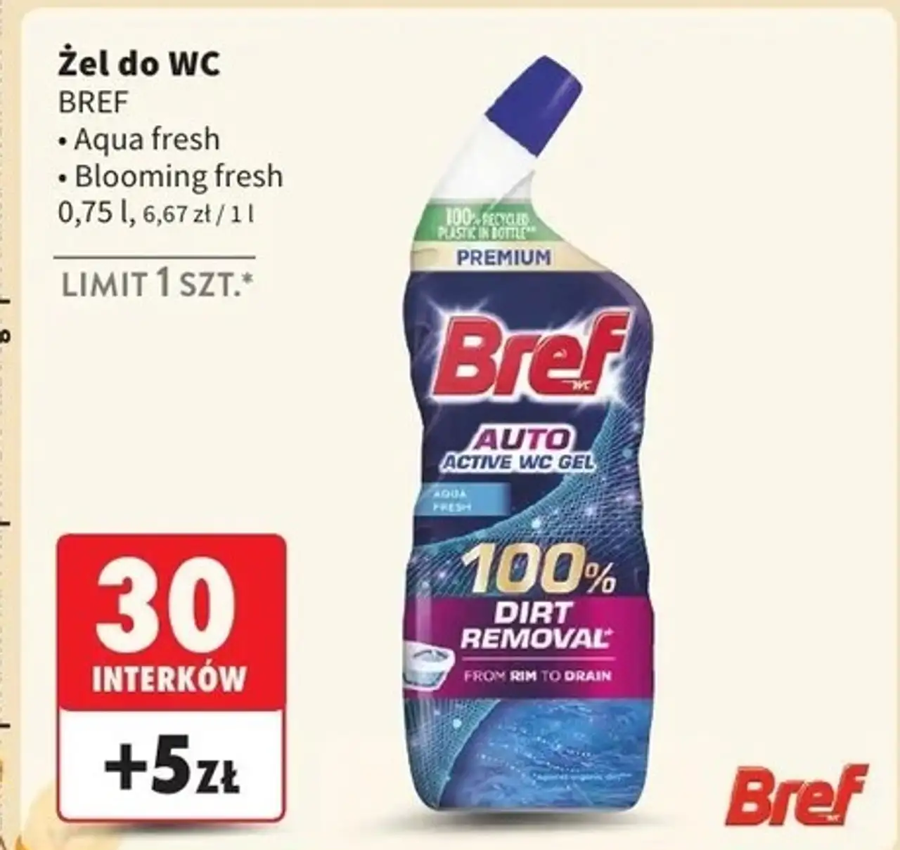 Żel do wc aqua fresh Bref