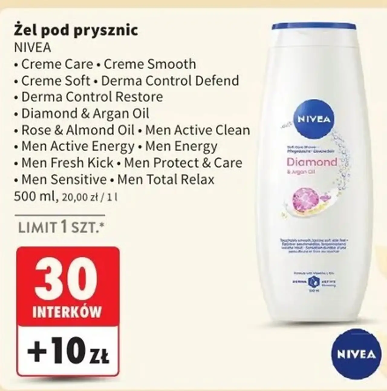 Żel pod prysznic rose & almond oil mandelol Nivea