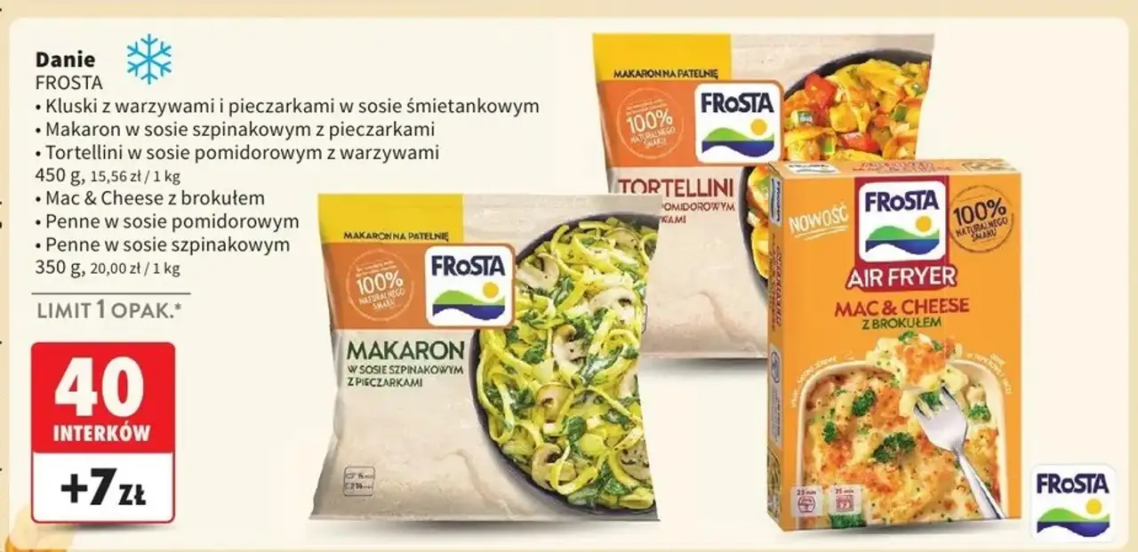 Danie air fryer mac & cheese z brokułem Frosta