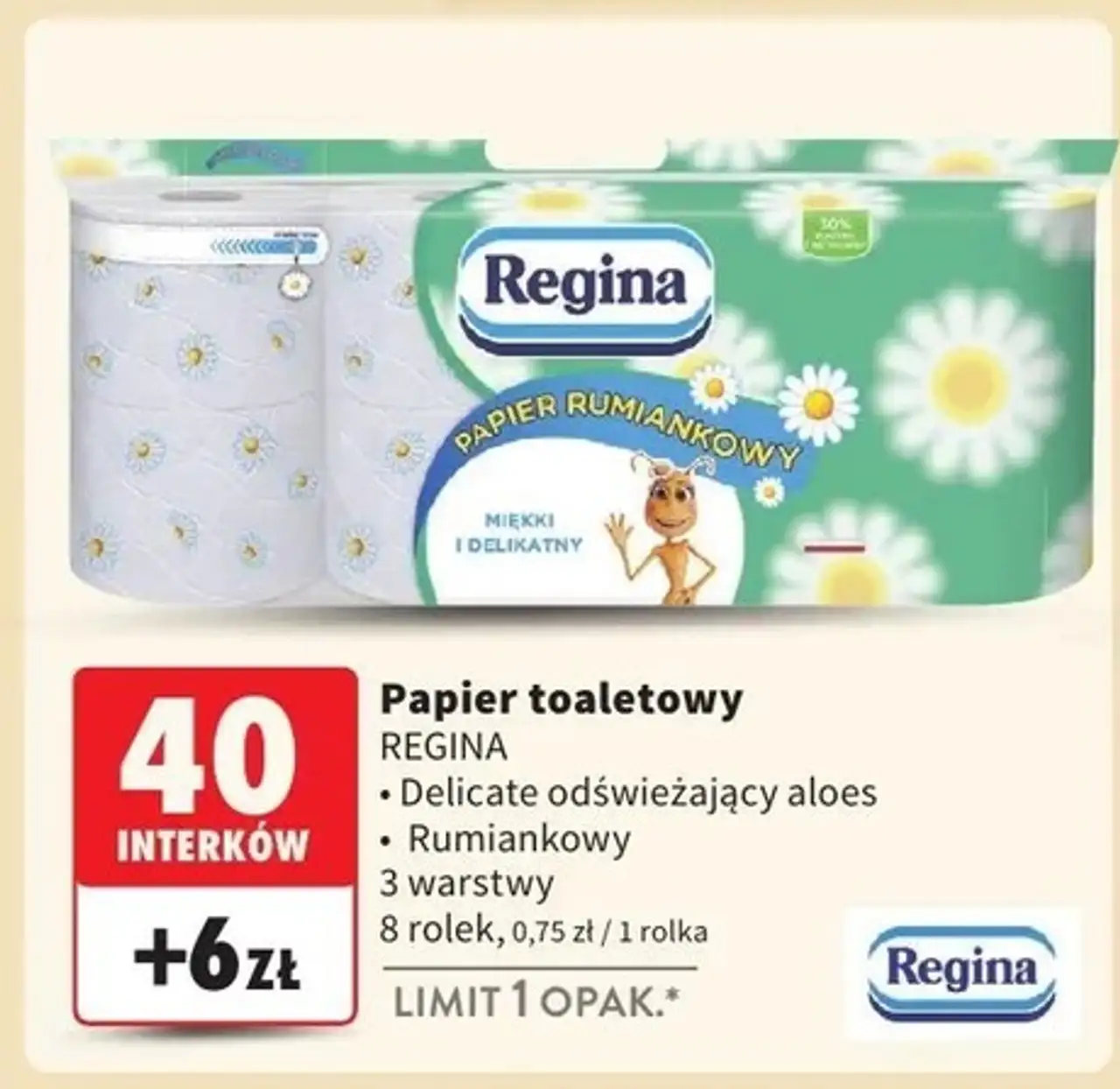 Papier toaletowy aloe vera Regina Delicate