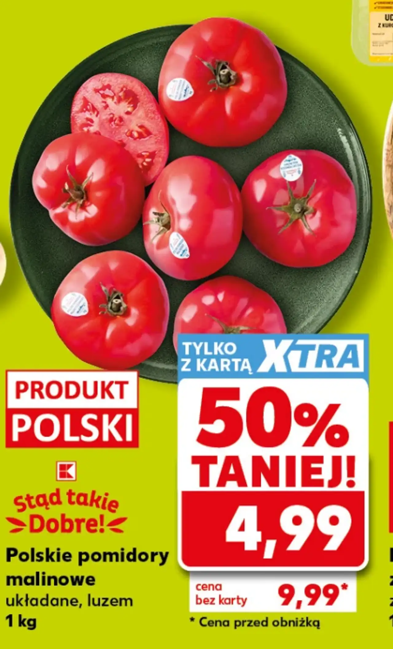Polskie pomidory malinowe układane luzem