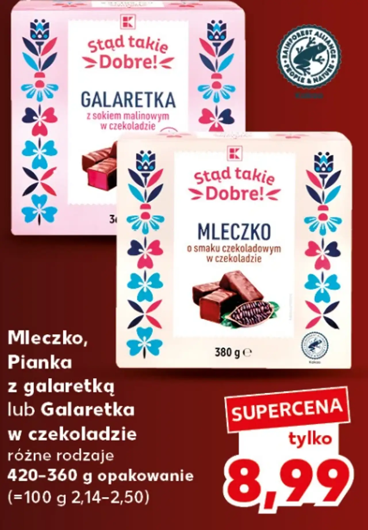 Mleczko, Pianka z galaretką lub Galaretka w czekoladzie K-Stąd takie Dobre!