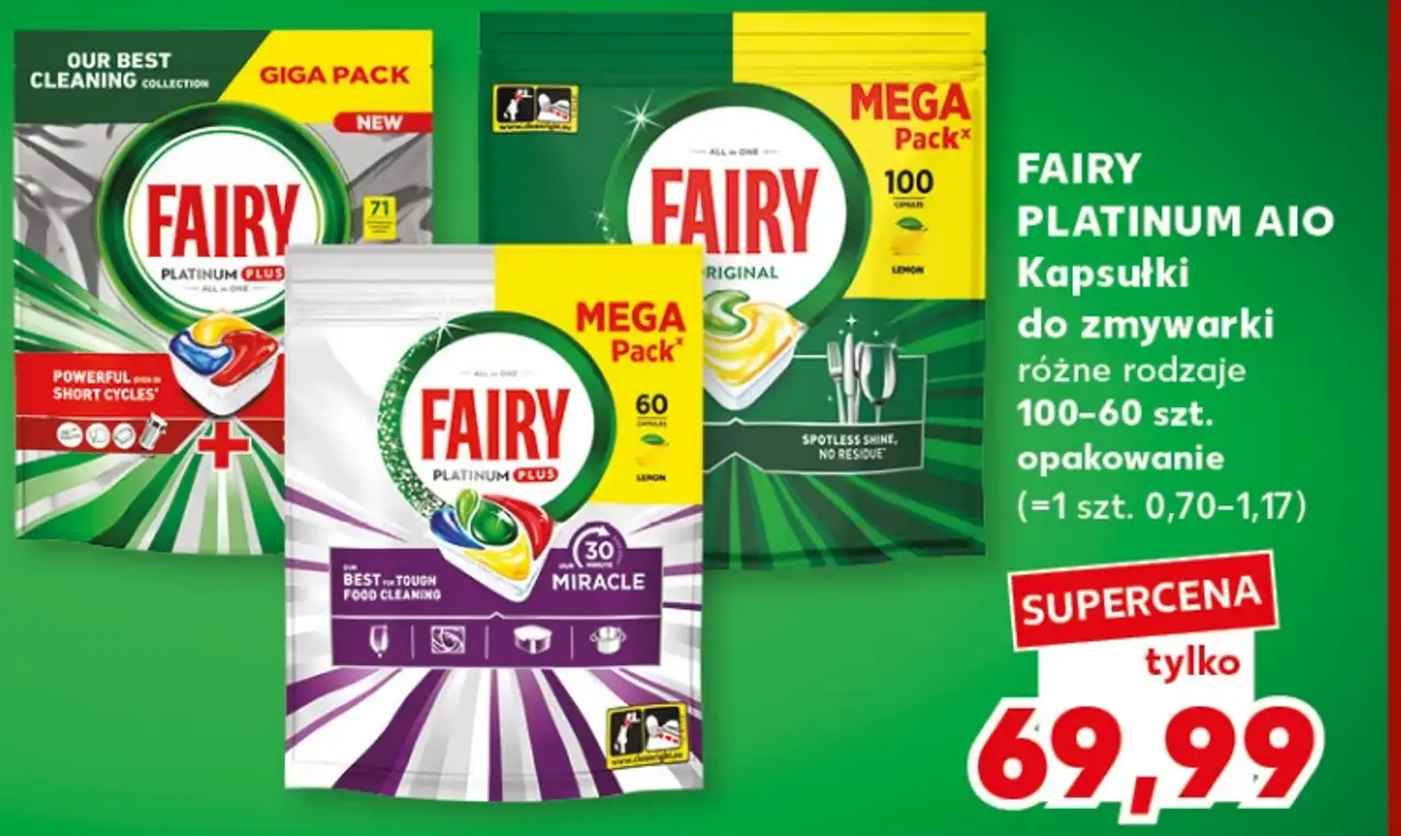 Fairy Platinum AIO Kapsułki do zmywarki