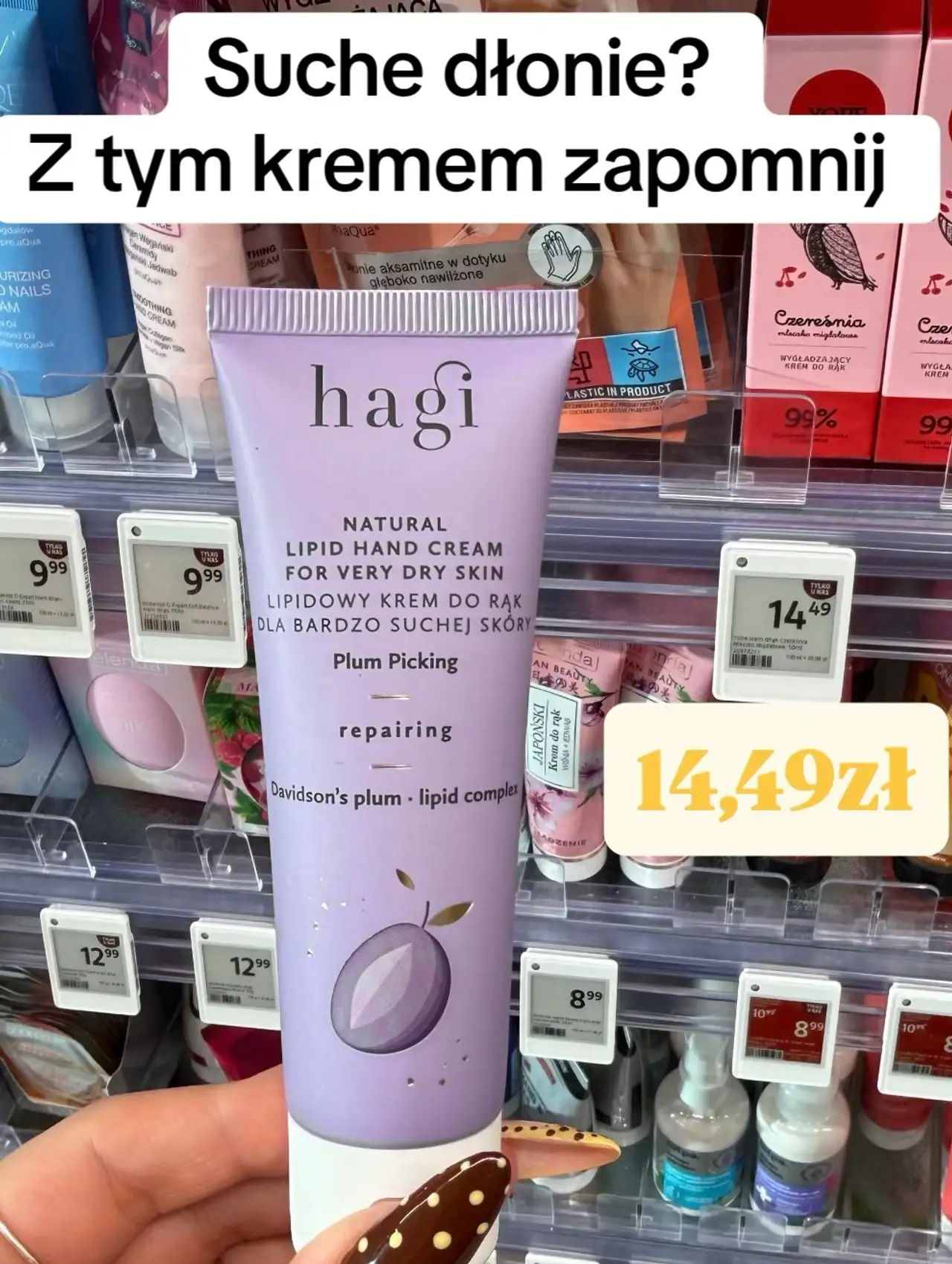 Hagi naturalny lipidowy krem do rąk Plum Picking