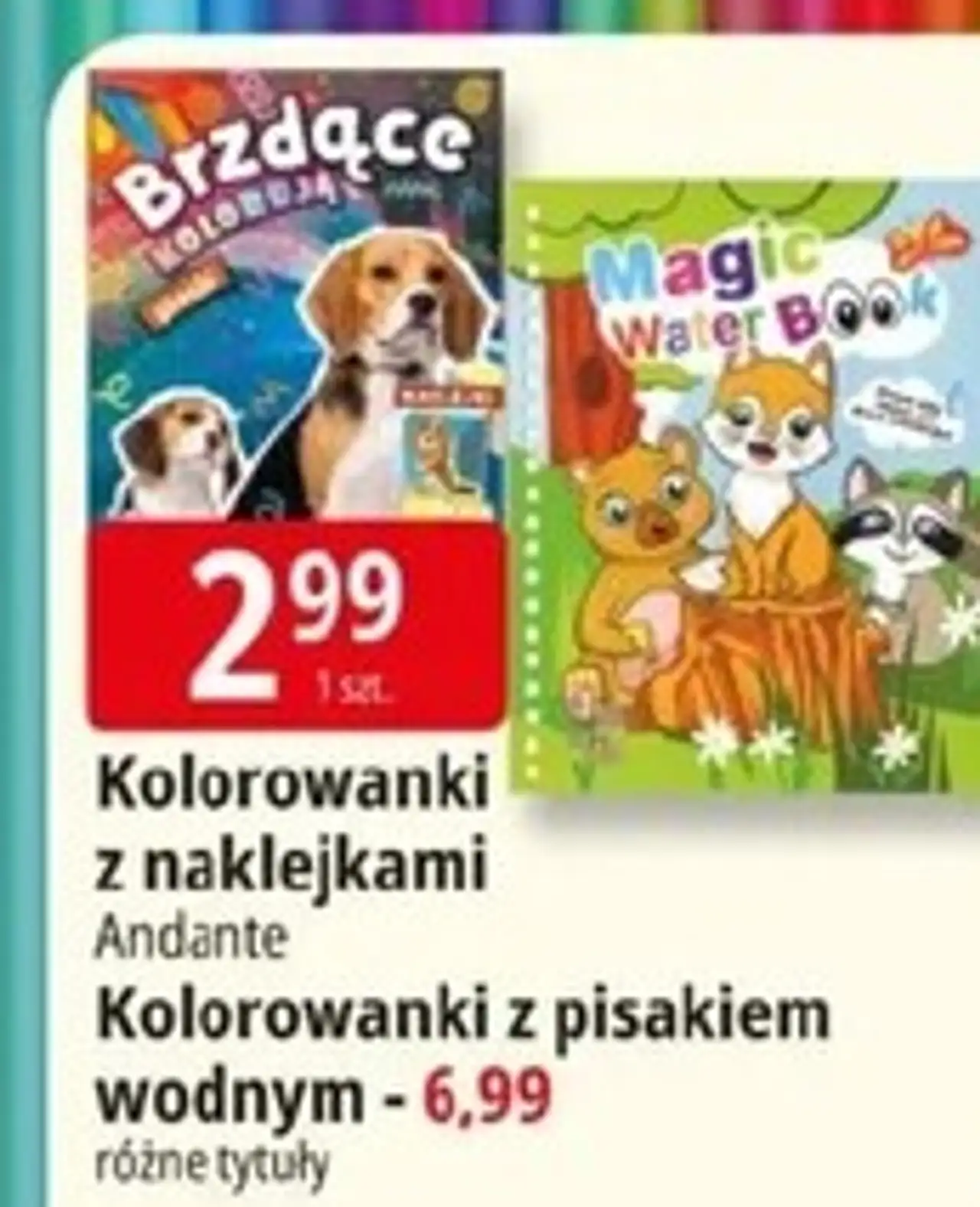 Kolorowanka z naklejkami brzdące kolorują Andante