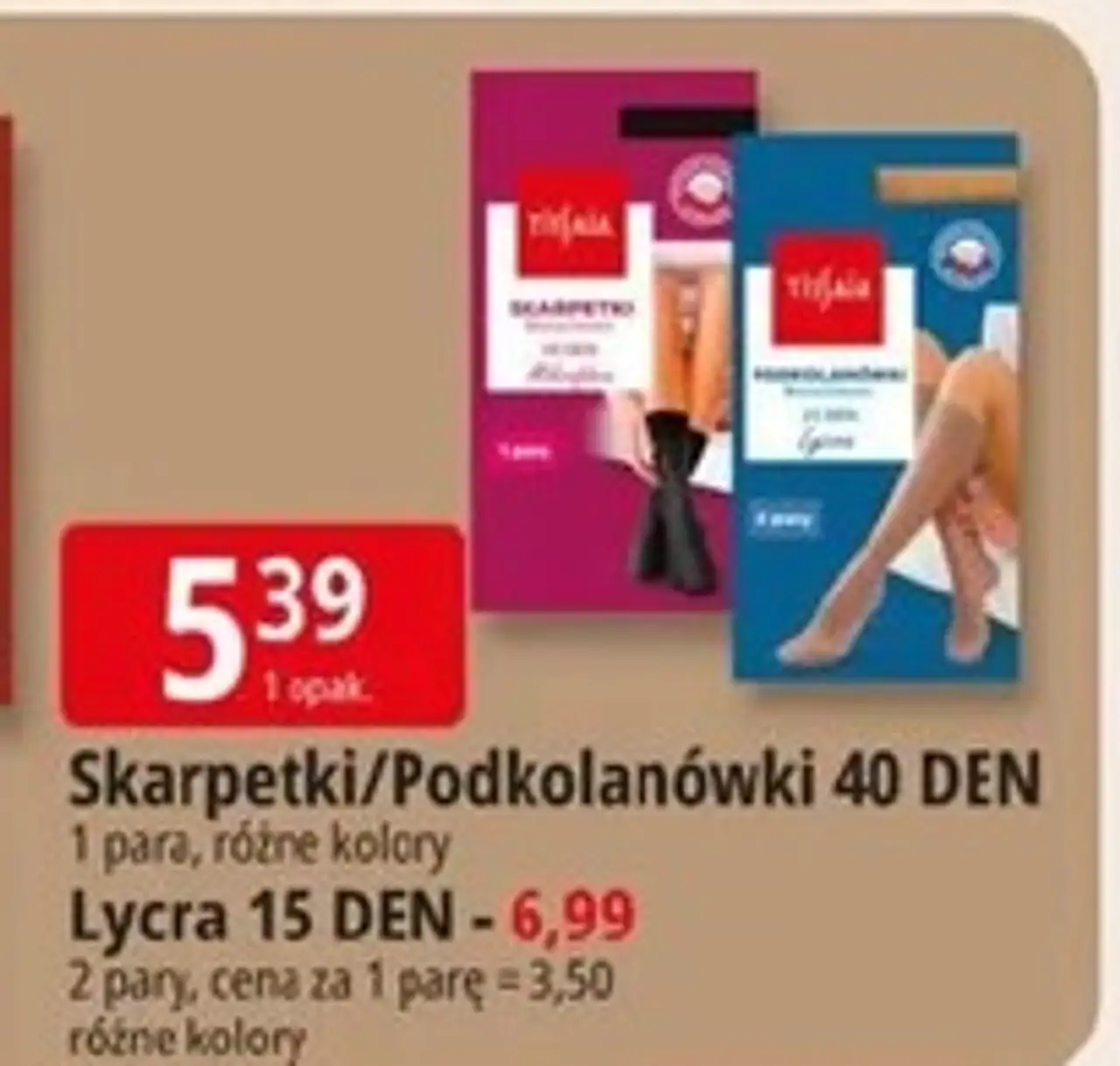 Podkolanówki damskie 15 den Tissaia