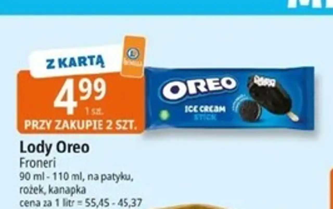 Lód waniliowy z ciasteczkami Oreo Ice Cream