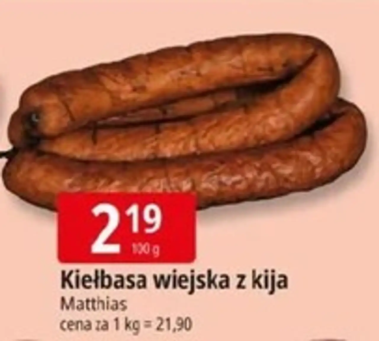 Kiełbasa wiejska z kija Matthias