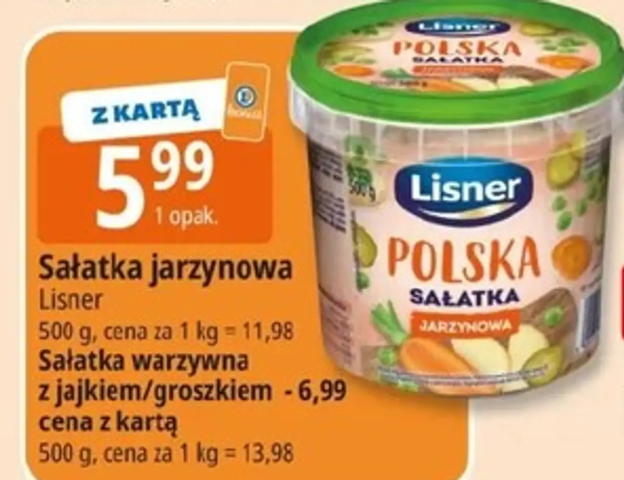 Sałatka warzywna z groszkiem Lisner