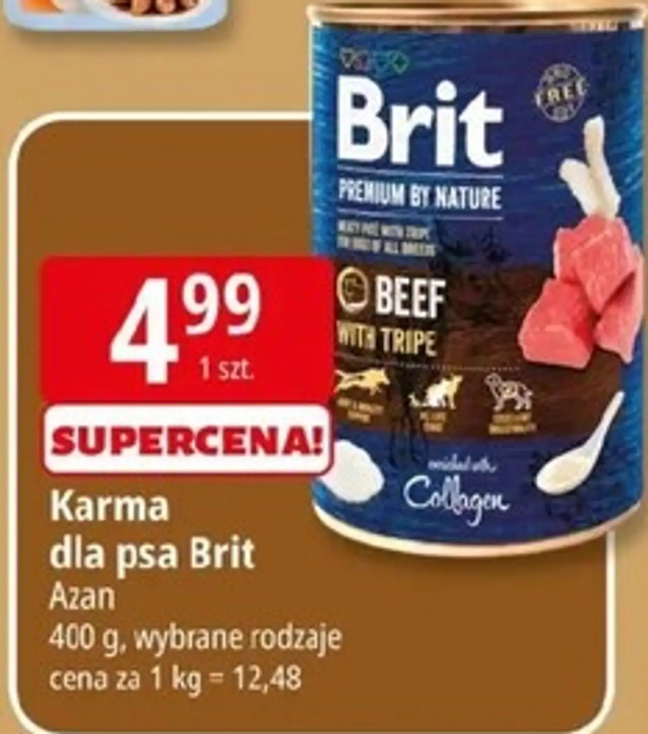 Karma dla psa z wołowiną Brit Premium By Nature