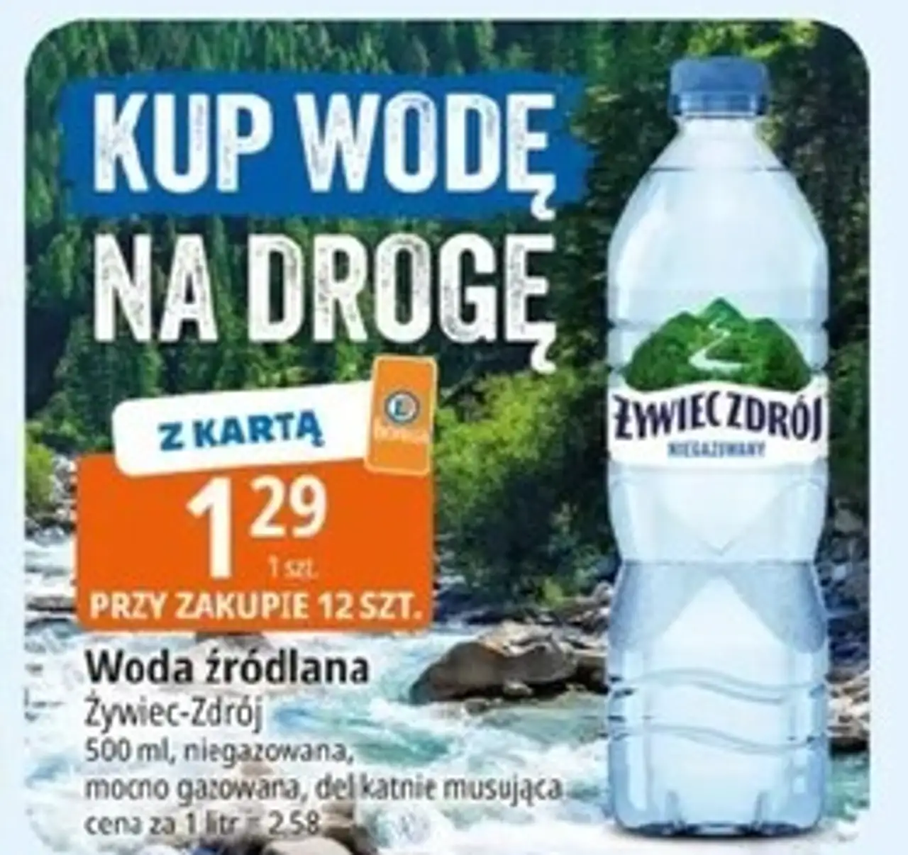 Woda delikatnie musująca Żywiec Zdrój