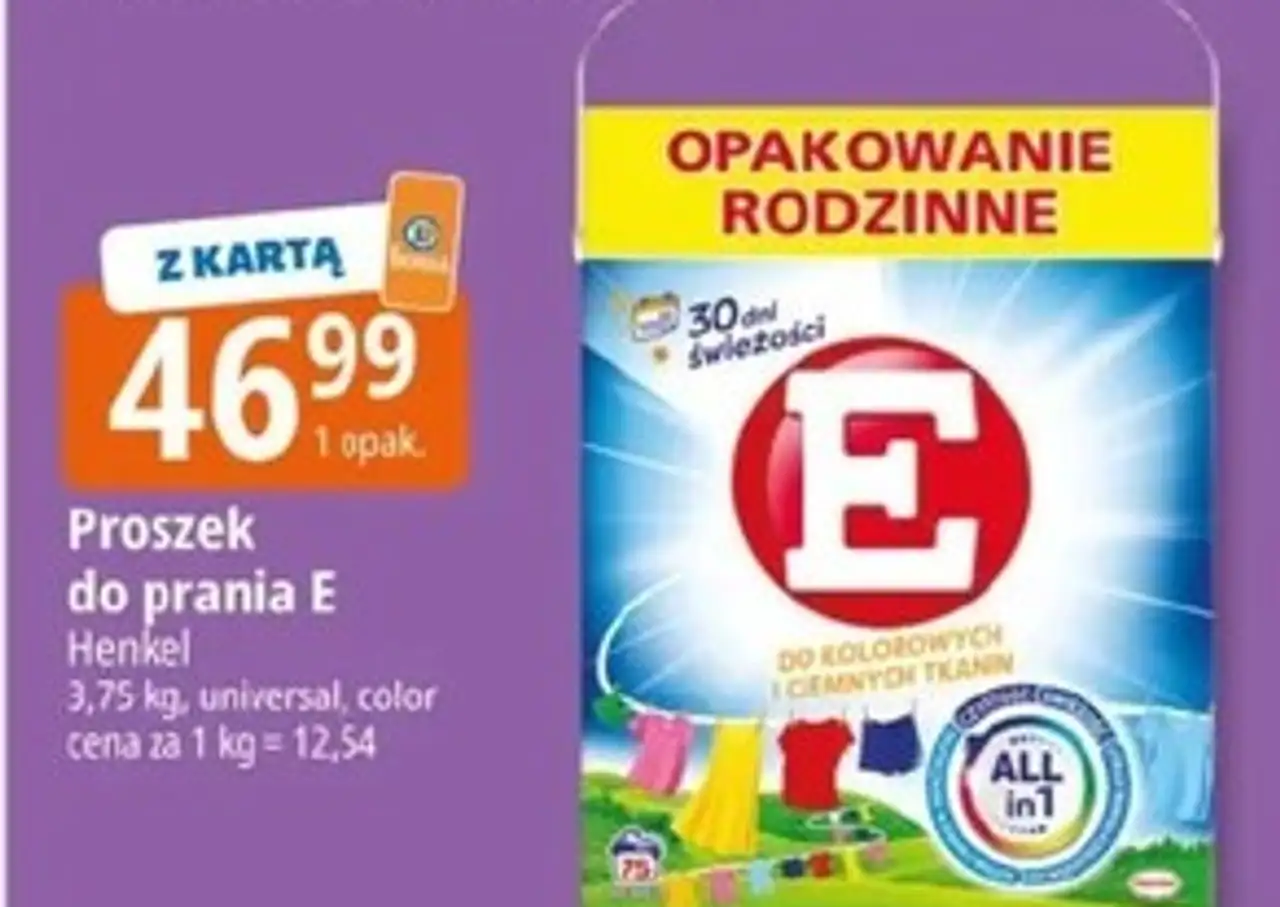 Proszek do prania kolorowych i ciemnych tkanin E