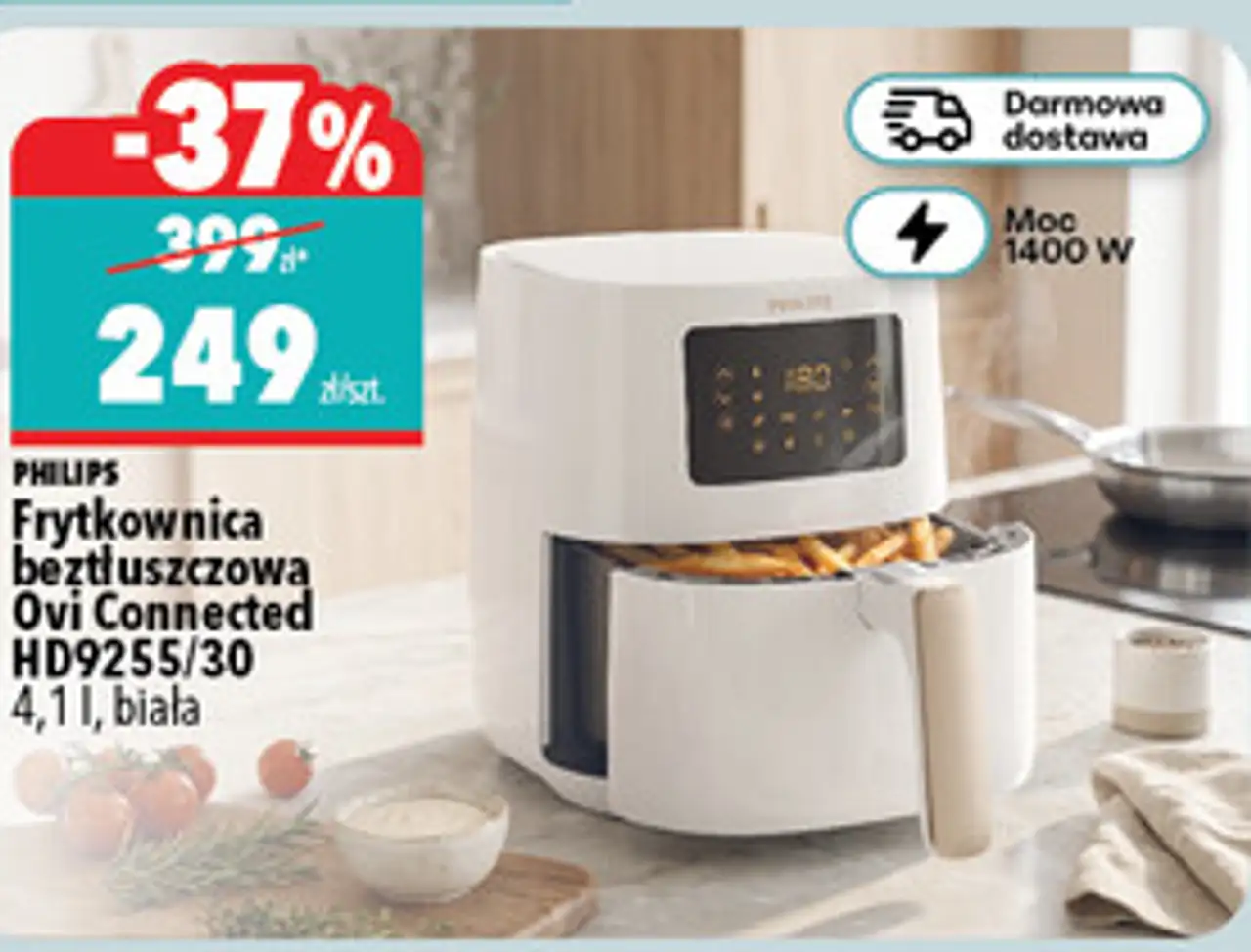 Frytkownica beztłuszczowa Philips Ovi Connected HD9255/30