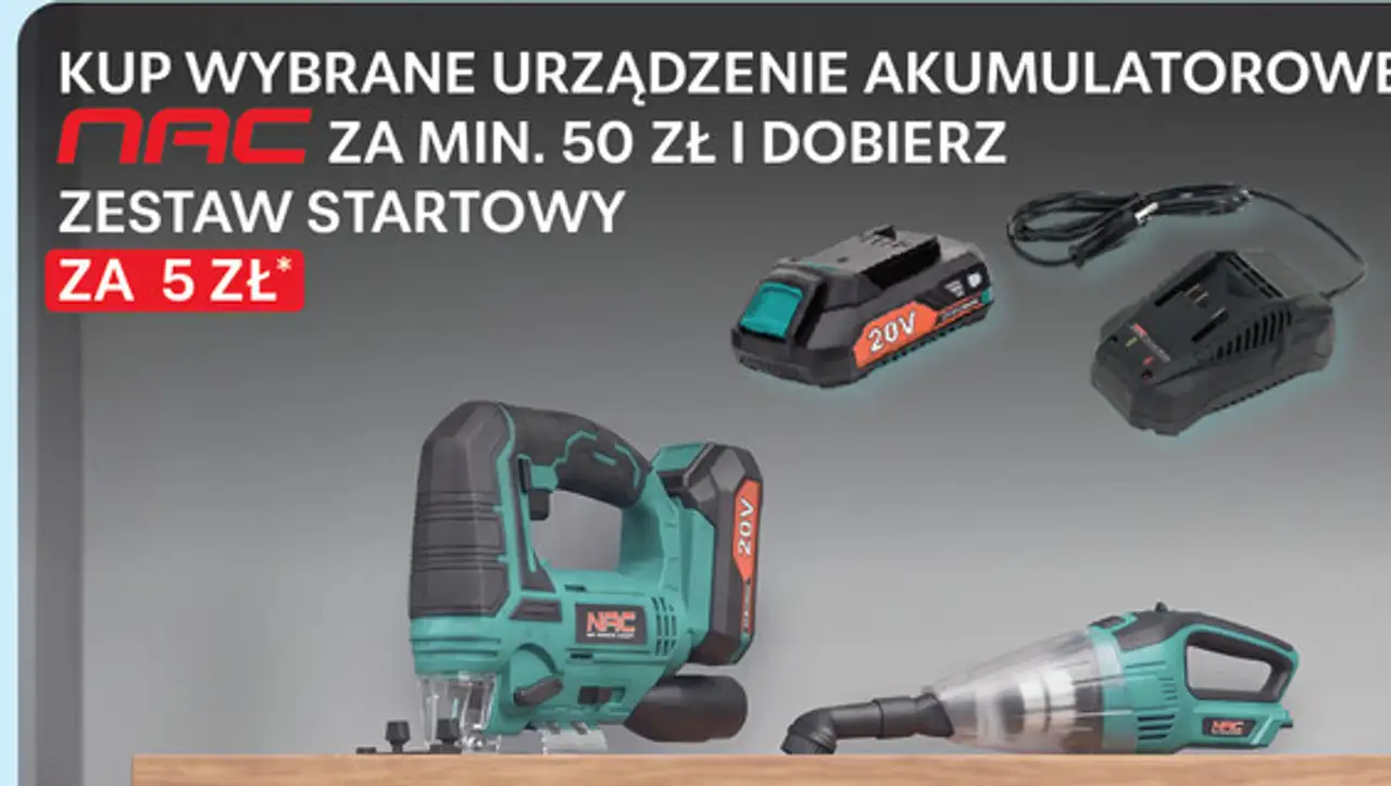 Zestaw startowy NAC (akumulator i ładowarka) przy zakupie urządzenia akumulatorowego NAC za min. 50 zł