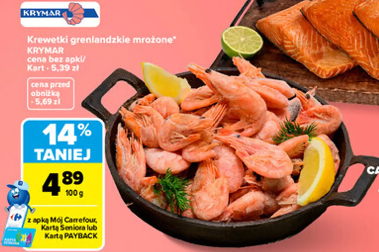 Krewetki grenlandzkie mrożone Krymar
