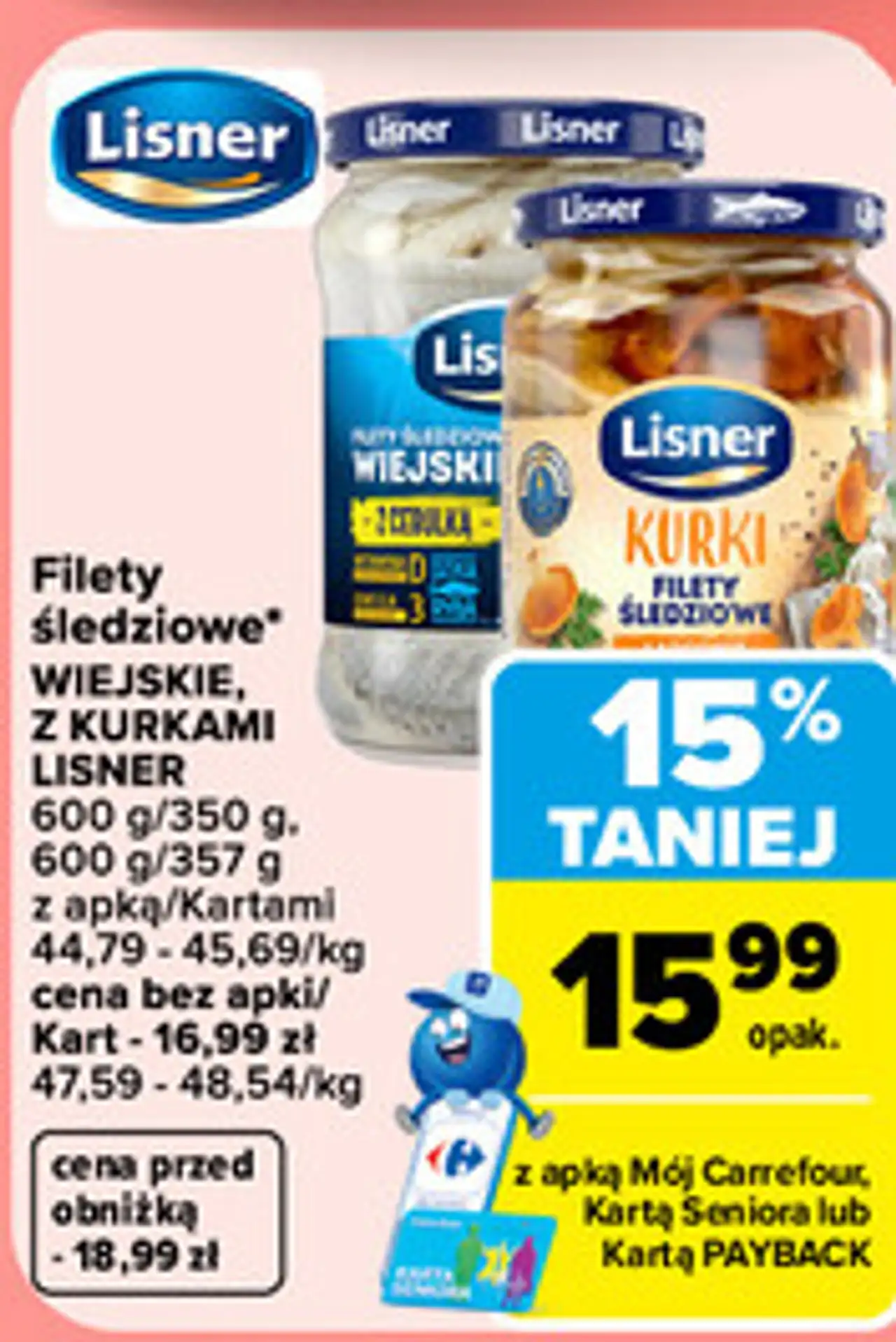 Filety śledziowe Wiejskie z kurkami Lisner