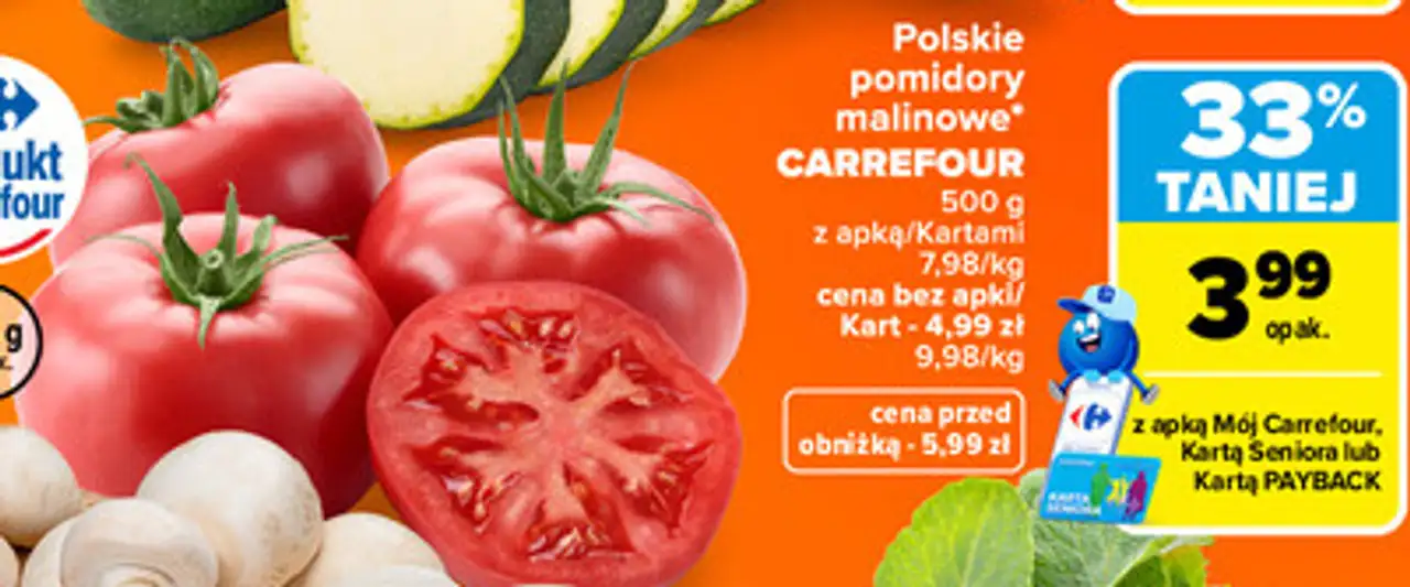 Polskie pomidory malinowe Carrefour
