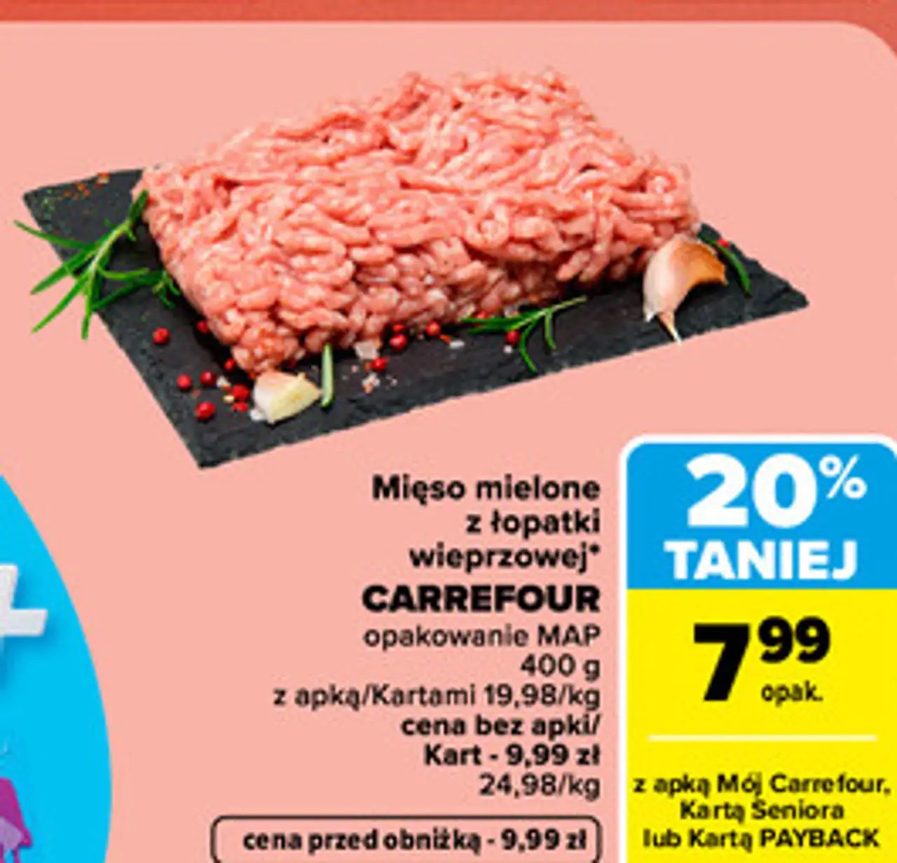 Mięso mielone z łopatki wieprzowej Carrefour