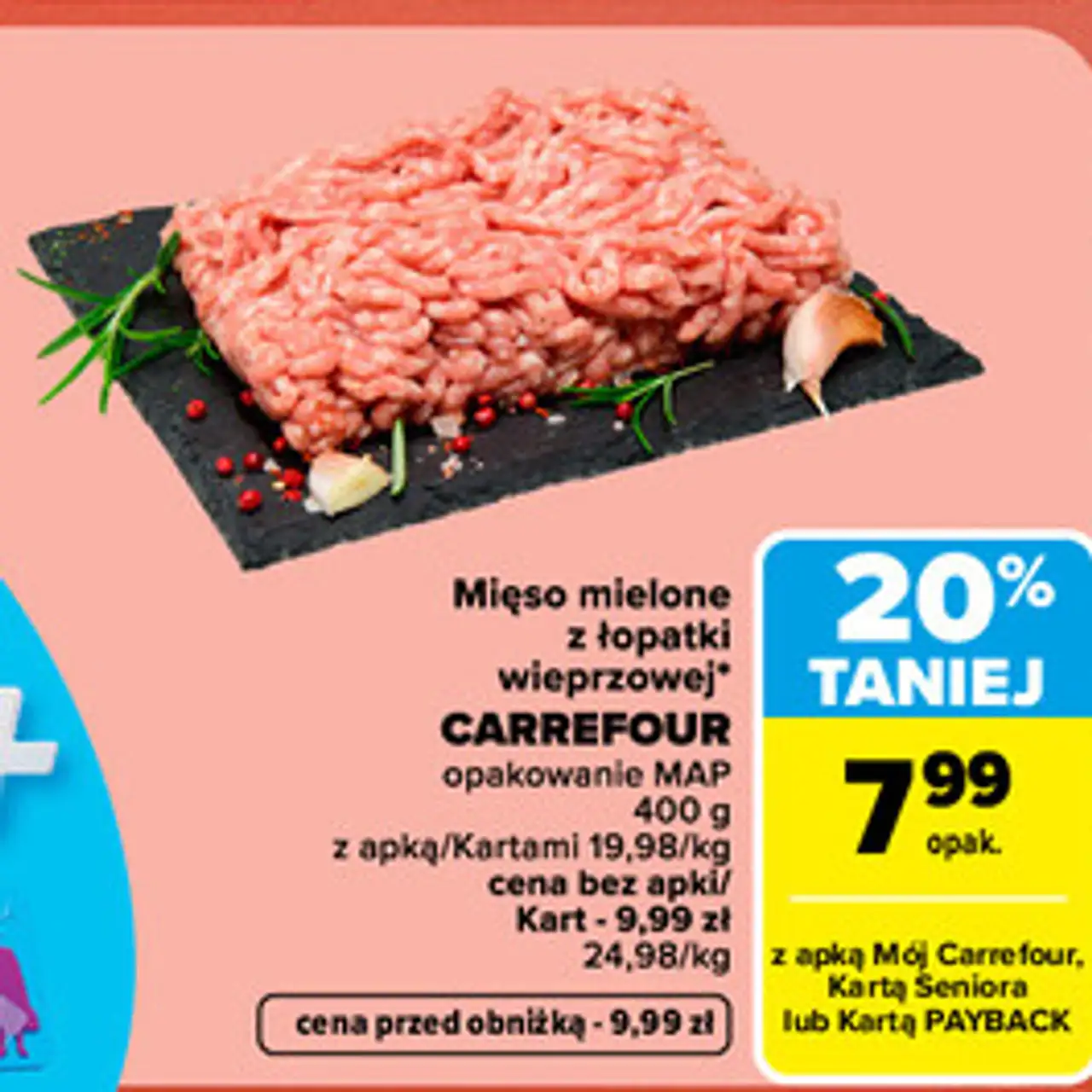 Mięso mielone z łopatki wieprzowej CARREFOUR