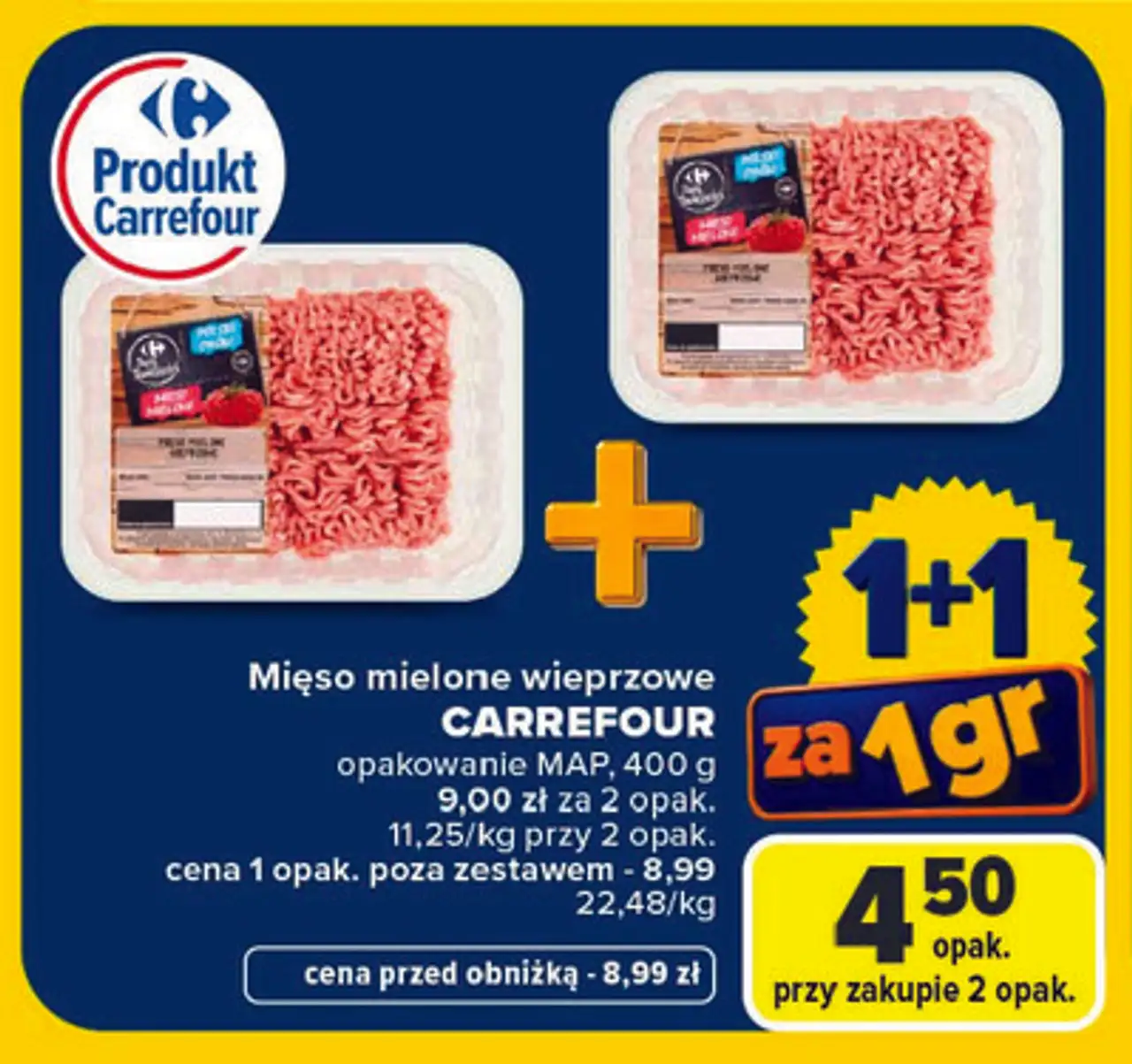 Mięso mielone wieprzowe CARREFOUR