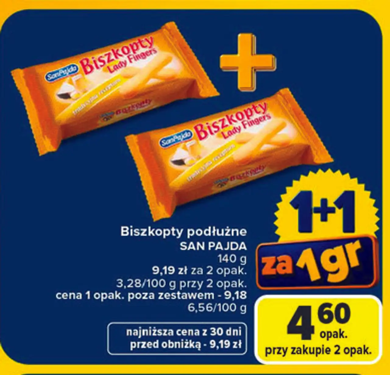 Biszkopty podłużne SAN PAJDA