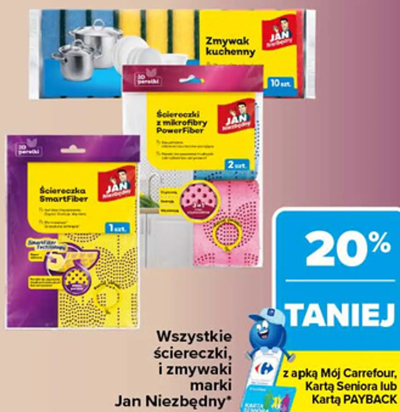 Wszystkie ściereczki i zmywaki marki Jan Niezbędny