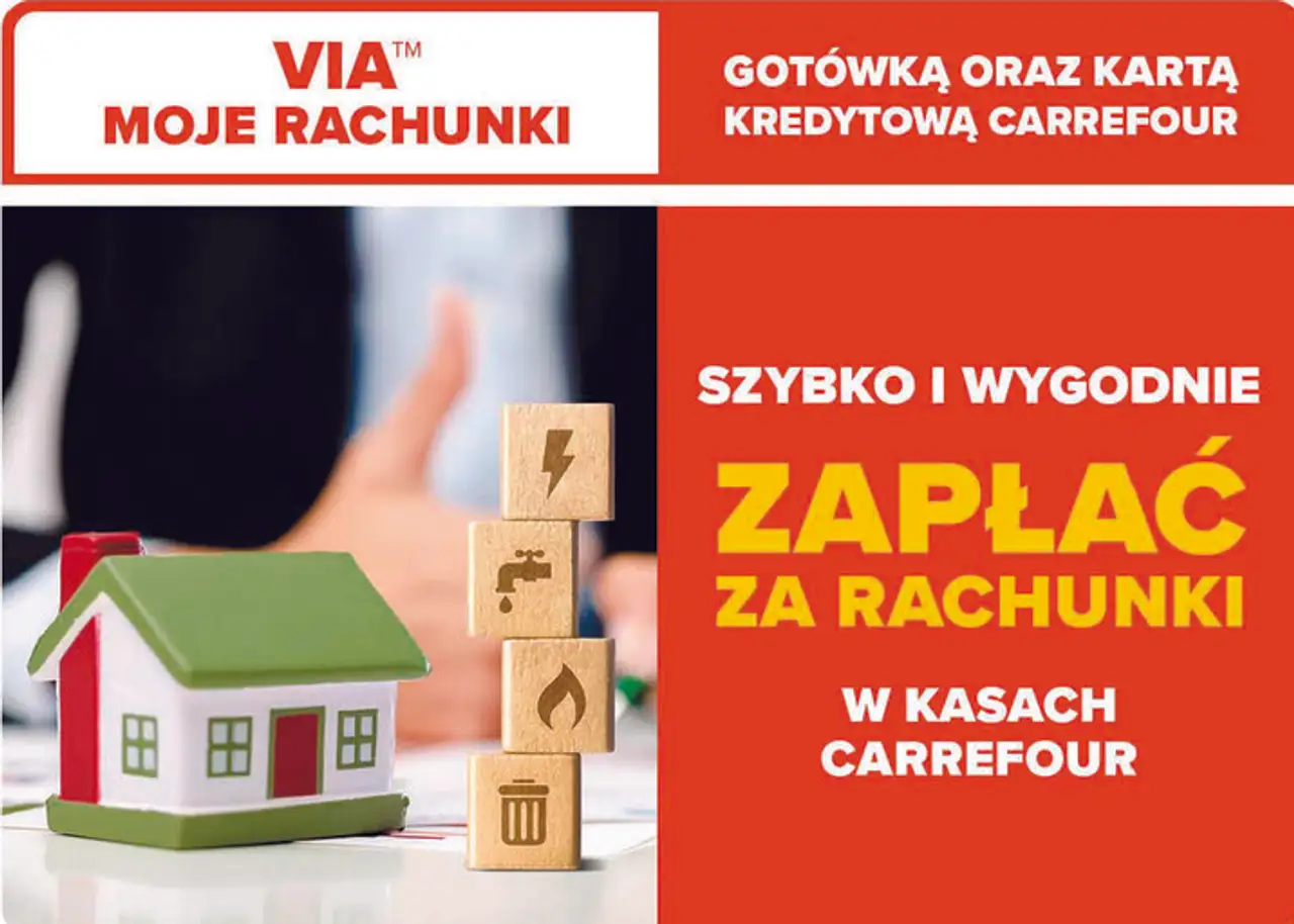 Opłata rachunków Via Moje Rachunki w kasach Carrefour