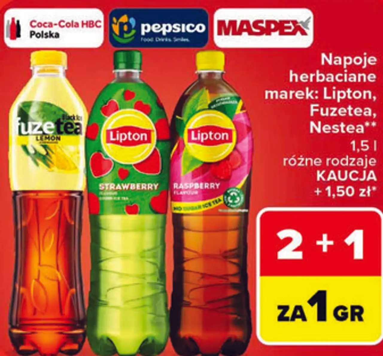Napoje herbaciane Lipton, Fuzetea, Nestea różne rodzaje