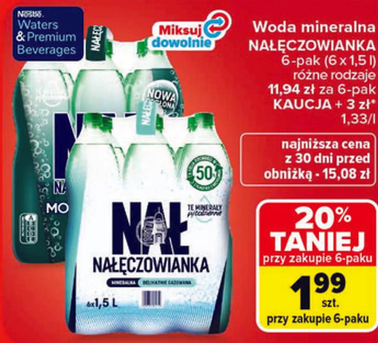 Woda mineralna Nałęczowianka 6-pak