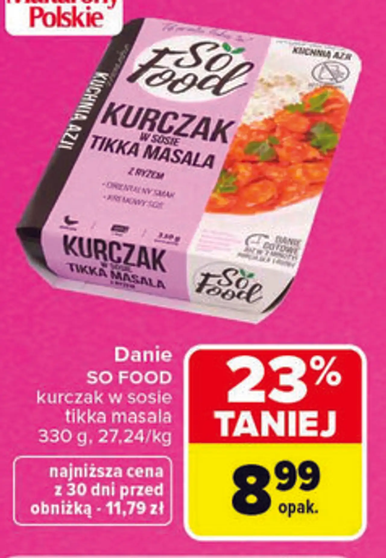 Danie SO FOOD kurczak w sosie tikka masala