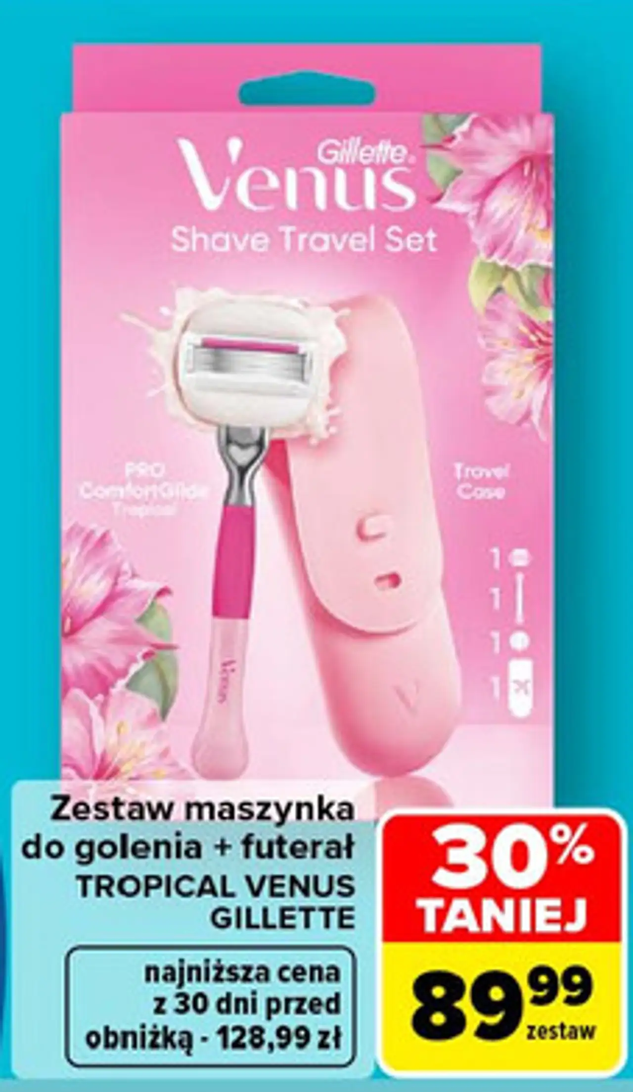 Zestaw maszynka do golenia + futerał Tropical Venus Gillette