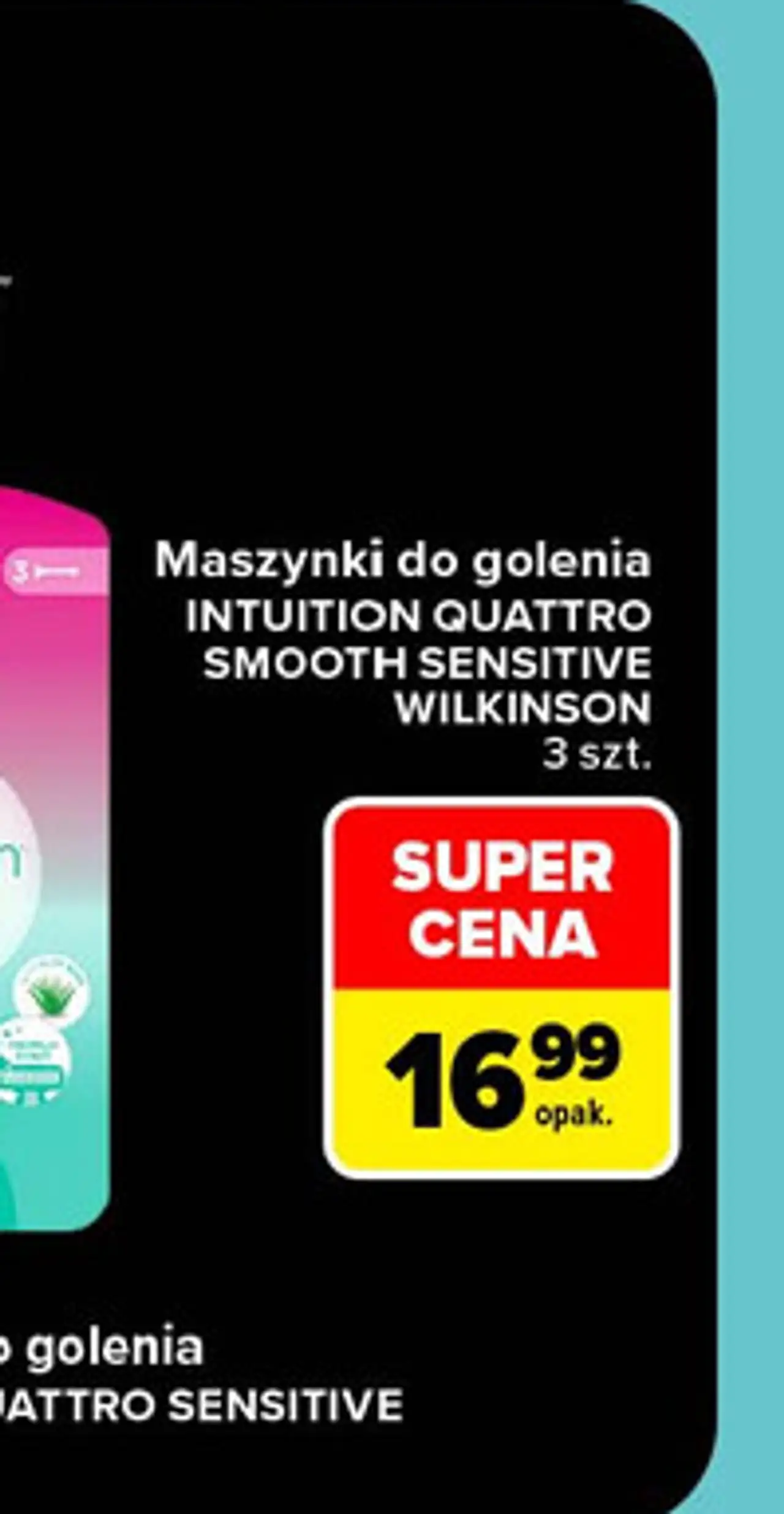 Maszynki do golenia INTUITION QUATTRO SMOOTH SENSITIVE Wilkinson 3 szt.