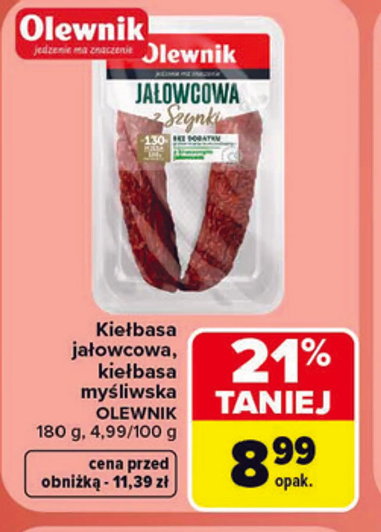 Kiełbasa jałowcowa, kiełbasa myśliwska Olewnik