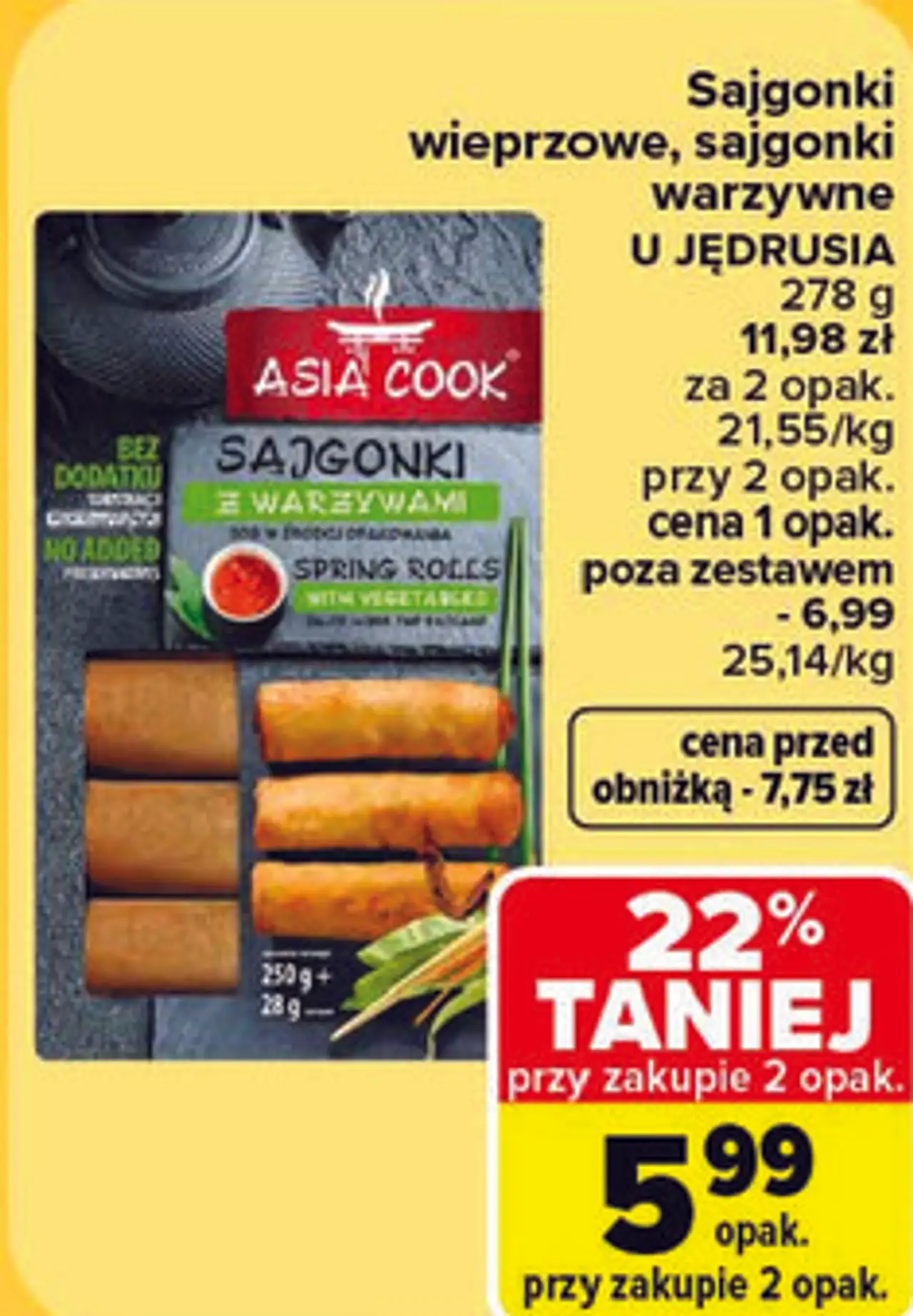 Sajgonki wieprzowe, sajgonki warzywne U JĘDRUSIA
