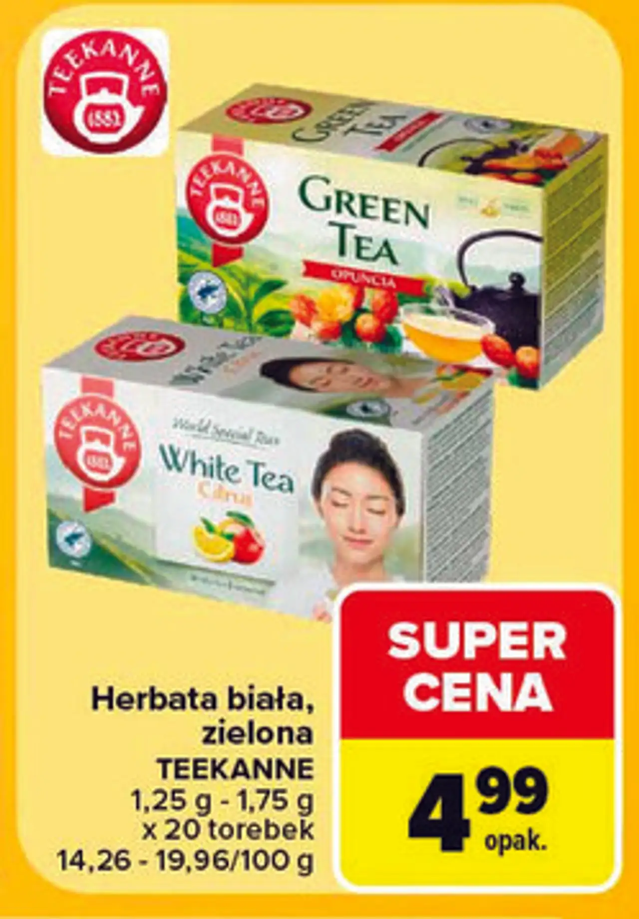 Herbata biała, zielona Teekanne