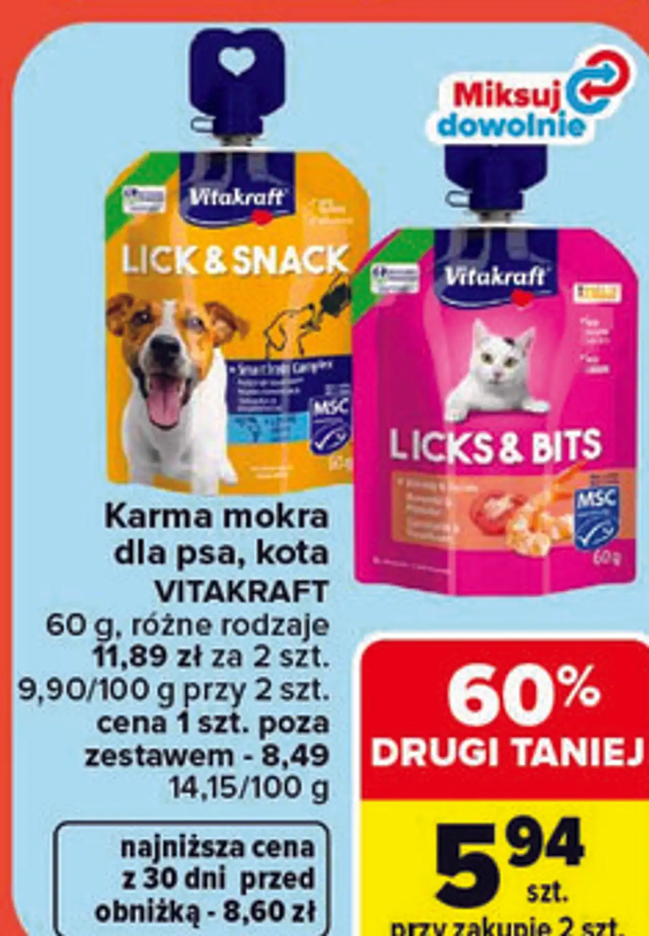 Karma dla psa, kota VITAKRAFT Lick & Snack / Licks & Bits