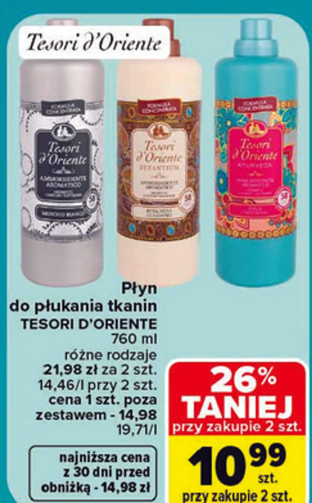Płyn do płukania tkanin Tesori d'Oriente