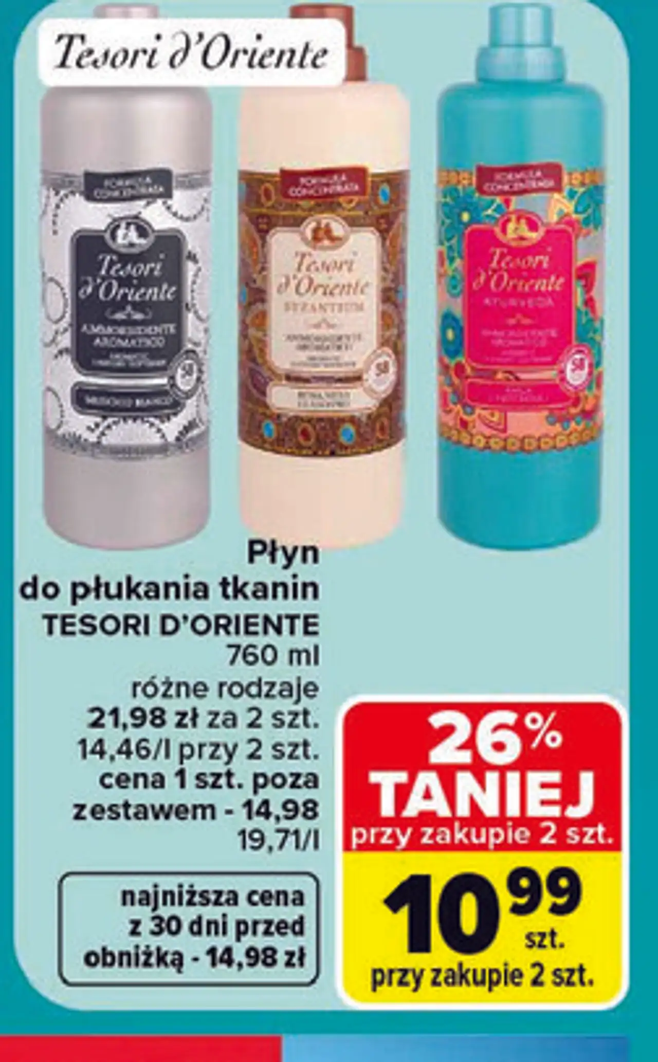 Płyn do płukania tkanin Tesori d'Oriente