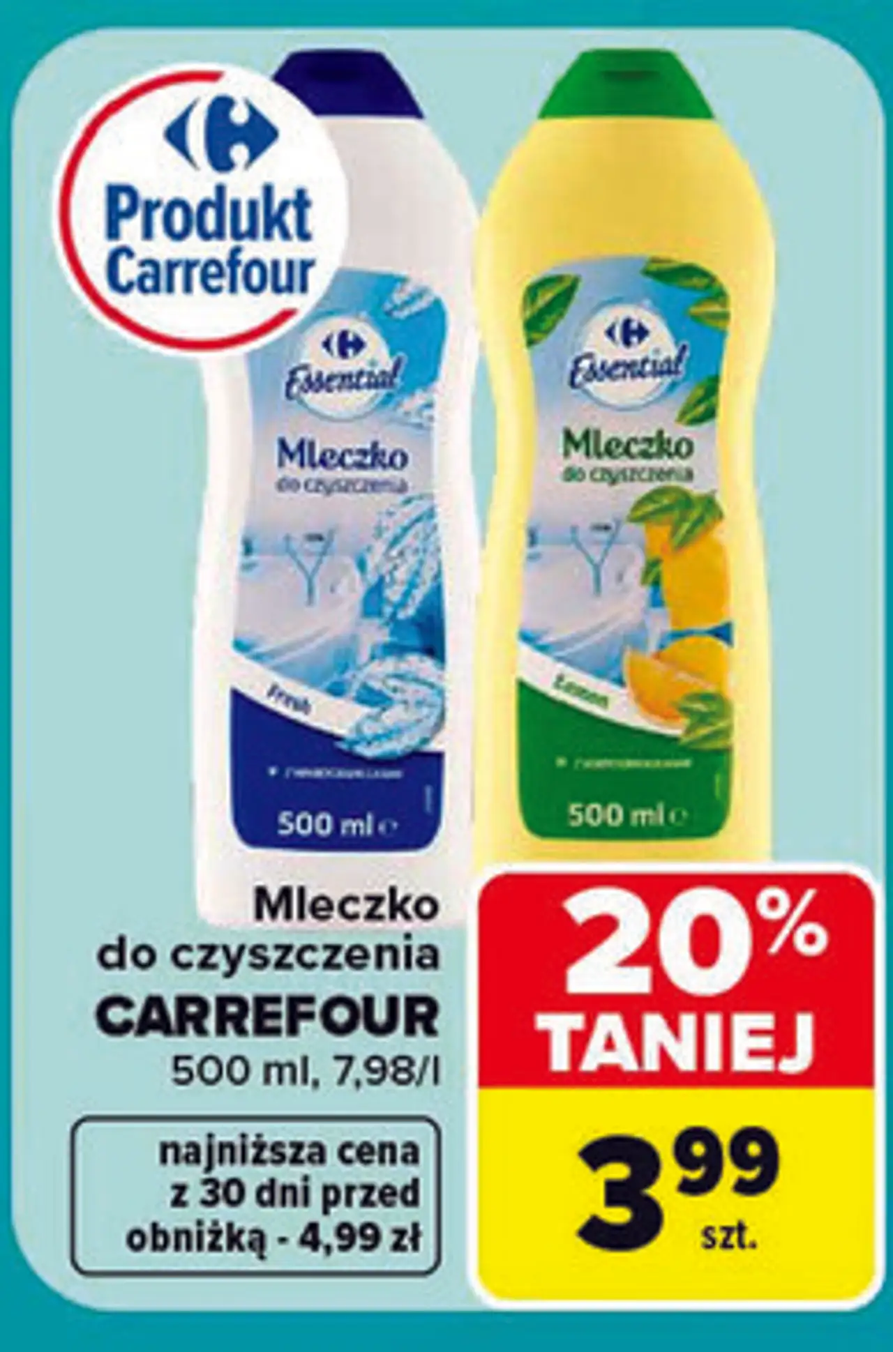Mleczko do czyszczenia Carrefour Essential