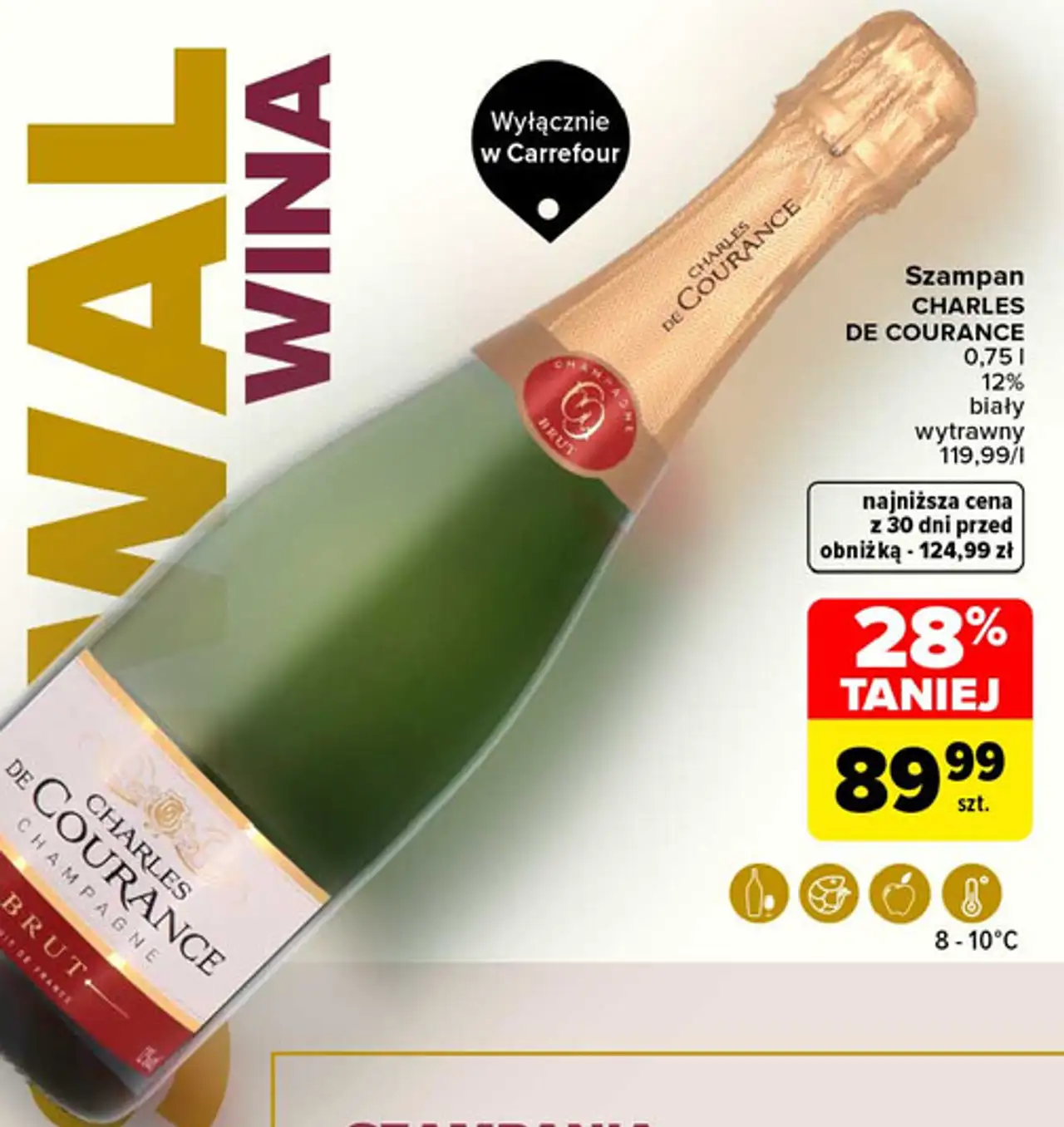 Szampan CHARLES DE COURANCE 0,75 l