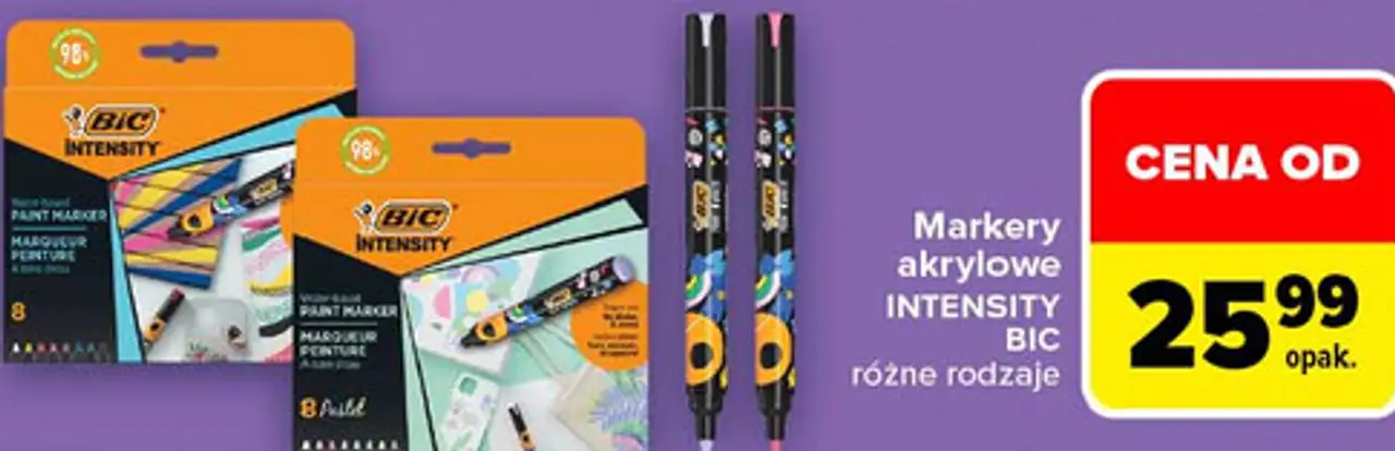 Markery akrylowe INTENSITY BIC różne rodzaje