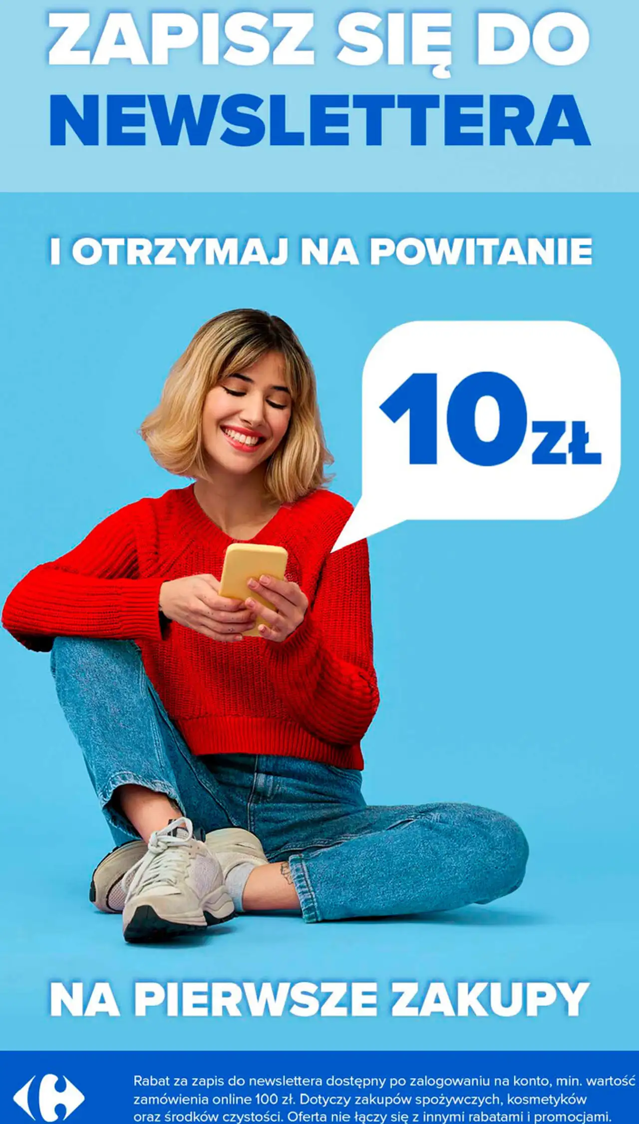 Rabat 10 zł za zapis do newslettera na pierwsze zakupy online