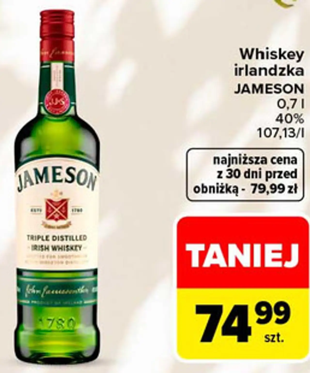 Whiskey irlandzka Jameson
